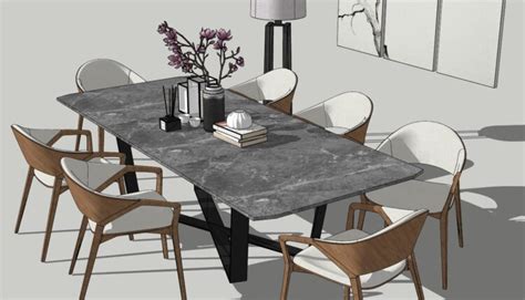 Nhatay Combo Dining Table Modern Stylist 31 Sketchup Models For Free Download