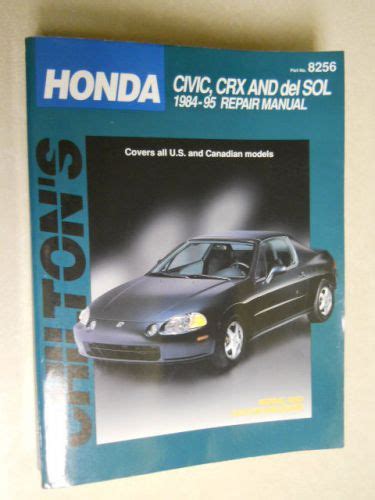 Sell HONDA CIVIC CRX DEL SOL 1984 95 CHILTON REPAIR MANUAL