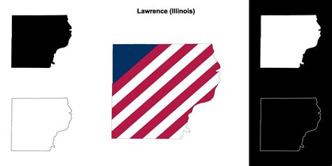 Lawrence County Illinois Outline Map Set 43105793 Vector Art At Vecteezy