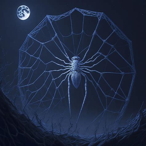 Premium Photo Complex Highly Detailed Image Of A Spider In Its Web