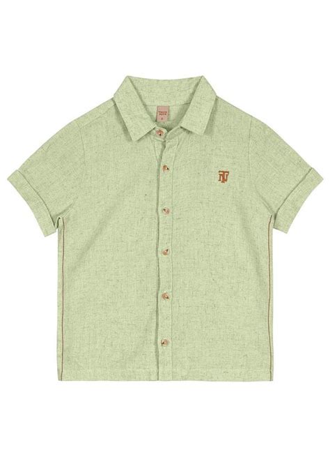 Camisa Infantil Masculina Verde Trick Nick