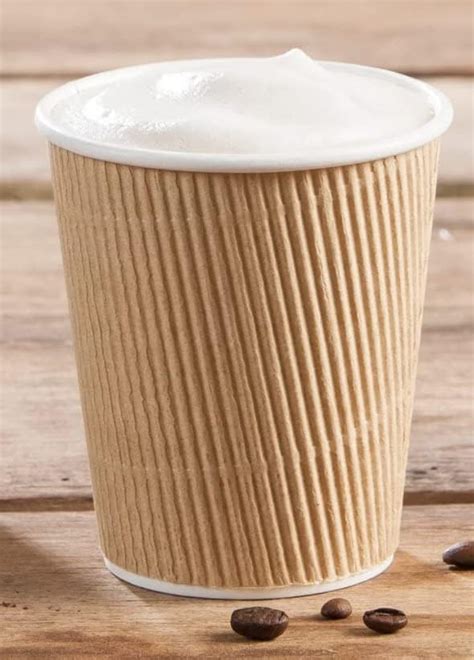 Best House Ecowise Disposable Coffee Cups Oz Ml Brown Ripple