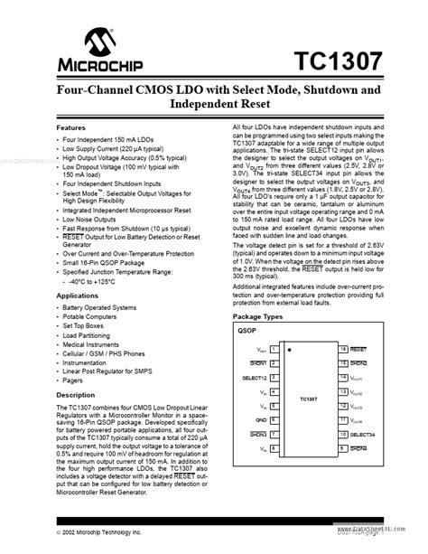 TC1307 Microchip Technology LDO Distributor Stock And Best Price