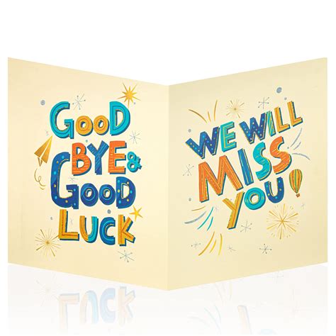 Buy HOMANGA Giant Farewell Greeting Card, 35x55cm Good Luck Office Signature Card, Goodbye Card ...