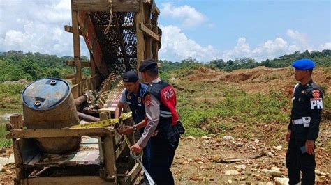 Tim Gabungan Di Nagan Raya Amankan 2 Beko Dan Asbuk Di Lokasi Tambang