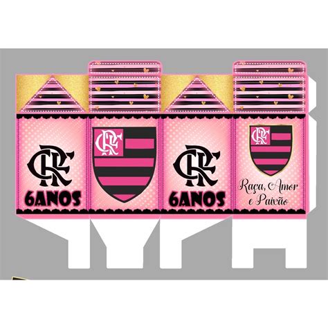 Caixas Milk Flamengo Rosa Desmontadas Shopee Brasil