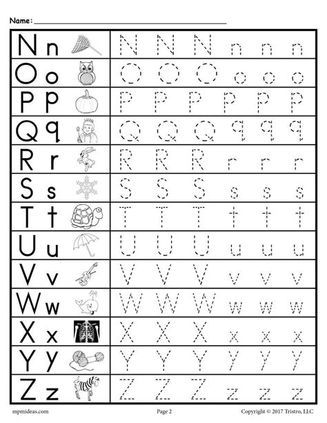 Abc Upper And Lowercase Tracing Worksheets