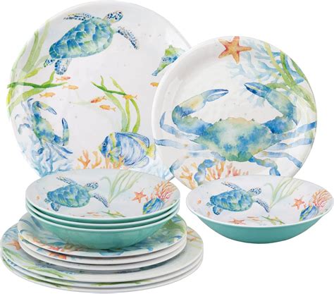 Amazon Upware Piece Melamine Dinnerware Set Includes Dinner