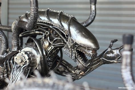 Alien Table Scrap Metal Artwork Alien Movie