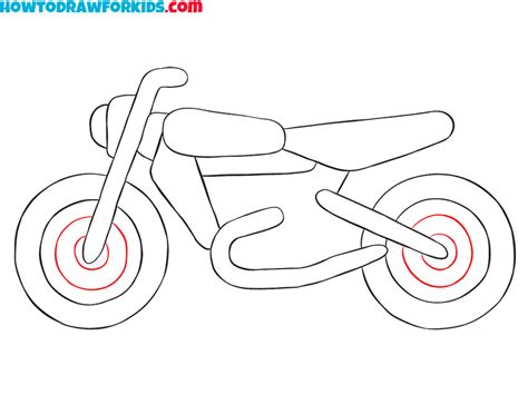 How To Draw A Motorcycle Easy Drawing Tutorial For Kids