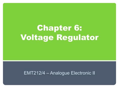 Voltage Regulator Ppt