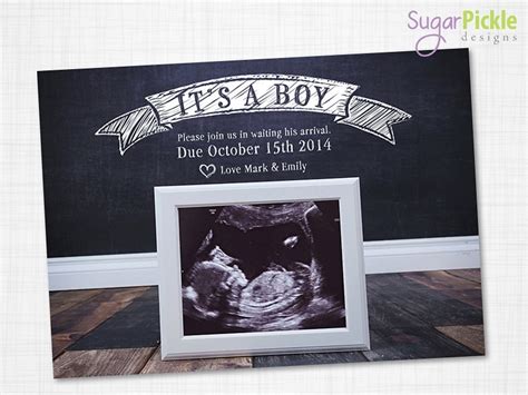 Pregnancy Announcement Card Ultrasound Announcement Its