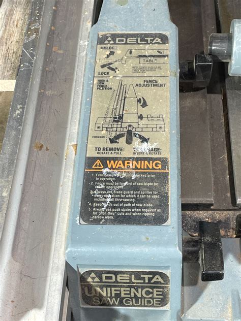 Delta Unisaw 10in Tilting Arbor Saw Beck Auctions Inc