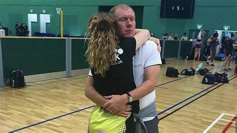 Just smash them up: Paul Scholes teaches daughter Alicia the Manchester ...