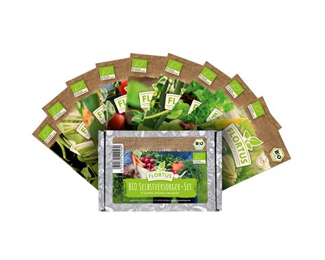 BIO Selbstversorger Set 9 Sorten BIO Gemüsesamen Sets von FLORTUS