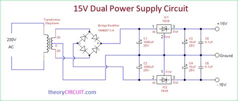 Dual Voltage Power Supply Schematic