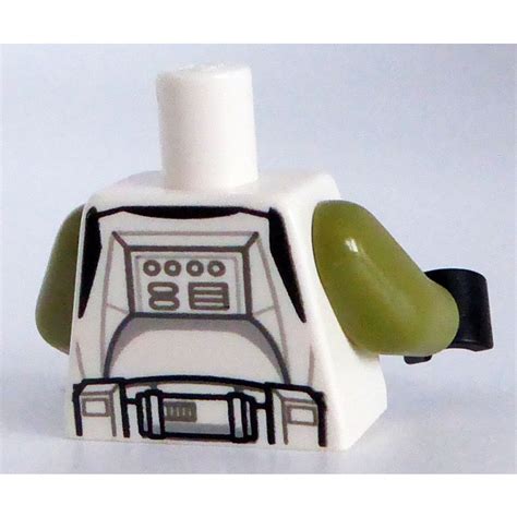 Lego White Clone Trooper Sergeant Star Wars Torso Brick