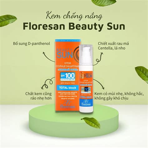 Mua Kem chống nắng Floresan Beauty Sun Total Block SPF 60 80 100 chống ...