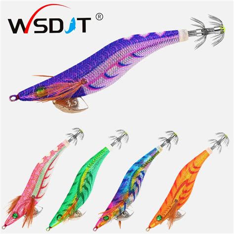 WSDJT Anzuelos Luminosos De Calamar Cebos De Pesca Artificiales Se