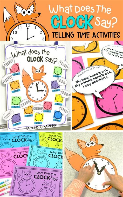 Telling time activities anchor chart – Artofit