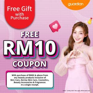 Guardian FREE RM10 Coupon Beauty Essentials Promo 7 20 May 2024