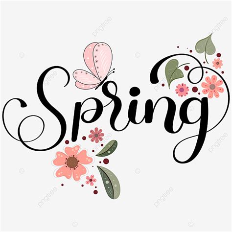 Hello Spring Clipart Transparent Png Hd Hello Spring Season Text Hand