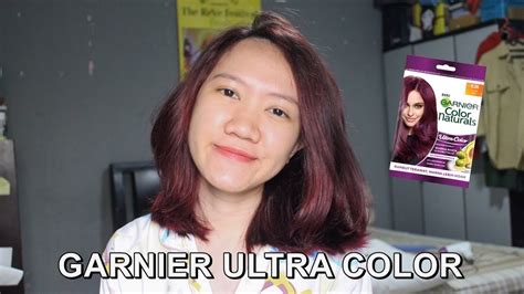 [tutorial] Cat Rambut Sendiri Garnier Ultra Color Plum Red Youtube