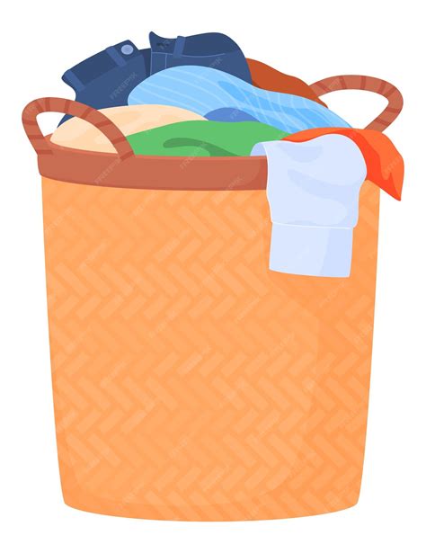 Premium Vector Dirty Clothes In Laundry Baskets A Messy Pile Of Dirty