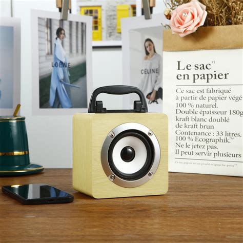 Enceinte Bluetooth Bois W Autonomie H Micro Usb