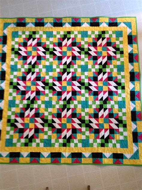 Bright Multi Colored Quilt Etsy Uk Quilts Quilting Designs Etsy