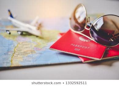 Travel Concept Two Passports On Map Stock Photo Edit Now