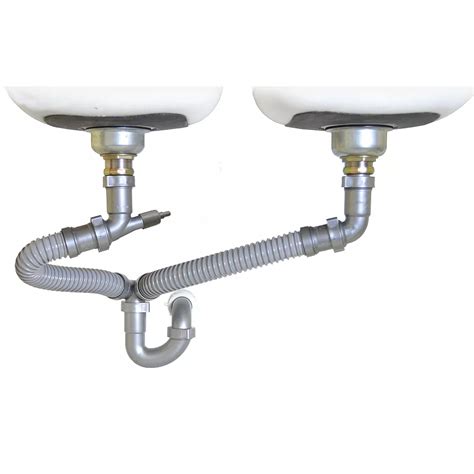 Snappy Trap Drain Kit For Double Bowl Kitchen Sinks The Home Depot Canada