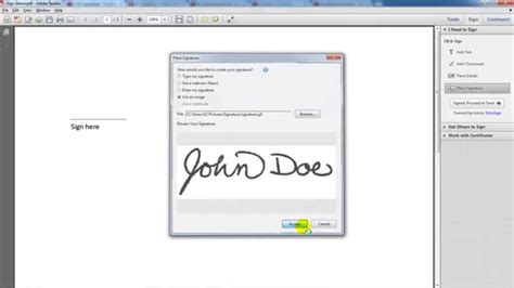 How To Add A Picture Signature To A PDF Document YouTube