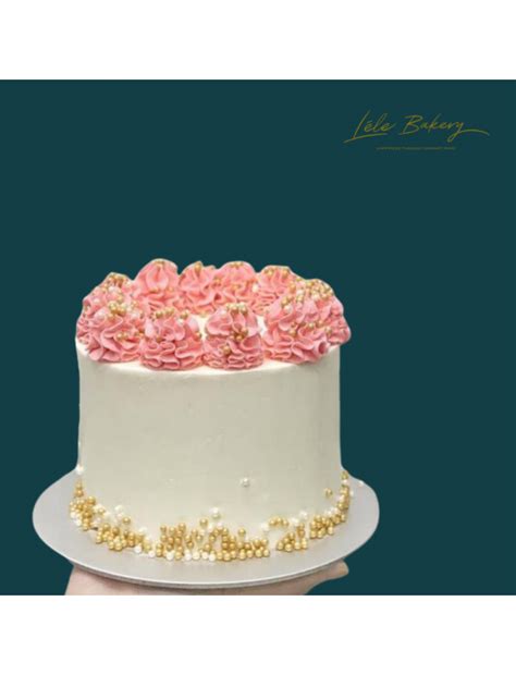 Pink And White Sprinkle Cake Festive Celebration Cakes Lele Bakery