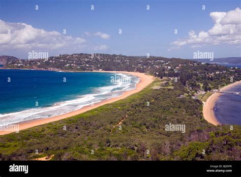 View Of Palm Beach And Barrenjoey Beach From Barrenjoey Headland With