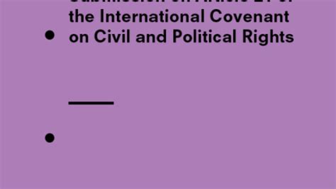 Privacy International S Submission To The Un Human Rights Committee On Article 21 Of The Iccpr