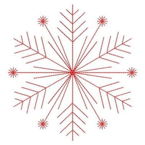 Wind Bell Embroidery Embroidery Design Redwork Snowflakes 2 361