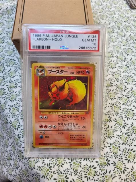 CARTE POKEMON JUNGLE Japonaise 136 Flareon Holo Pyroli Jap PSA 10 EUR