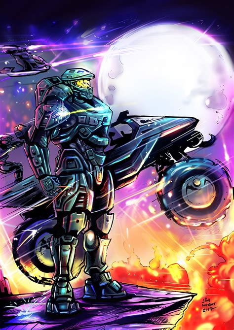 Halo Master Chief Comic Book Fan Art Jim Magat On Artstation At