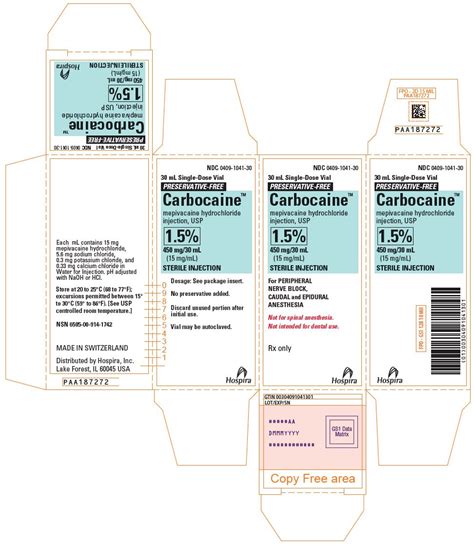 Carbocaine Fda Prescribing Information Side Effects And Uses