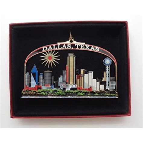 Dallas Texas City Skyline Christmas Ornament City State Travel Souvenir