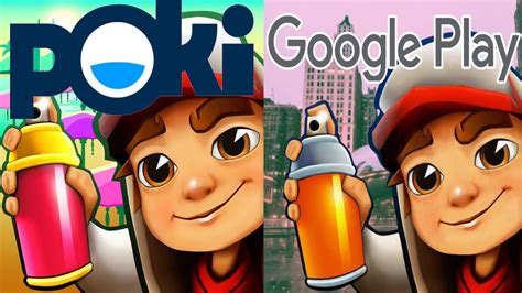 Subway Surfers Poki Vs Subway Surfers Play Store Youtube