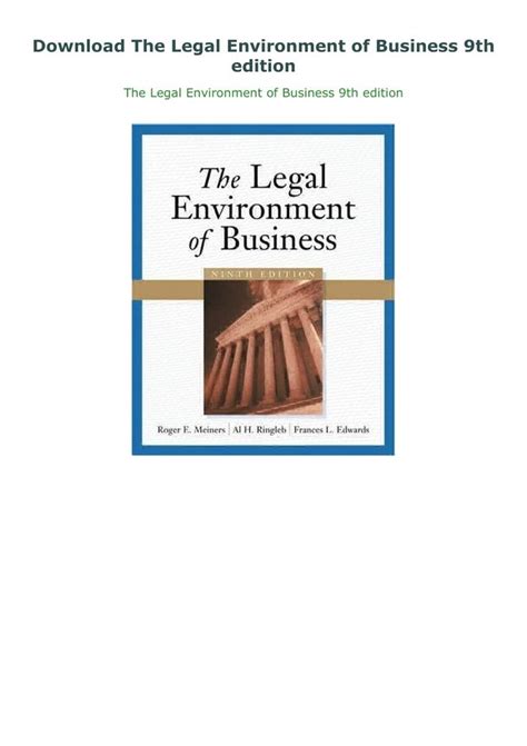 The Legal Environment Of Business Th Edition Pdf Free