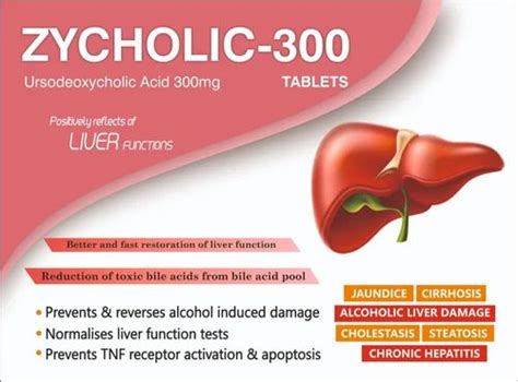 Allopathic Pharmaceutical Tablet Ursodeoxycholic Acid 300 Mg Tab