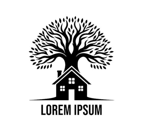 Premium Vector | Tree house vector logo design