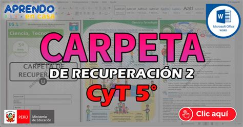 Carpeta De Recuperaci N Y Ciencia Y Tecnologia Planificacion