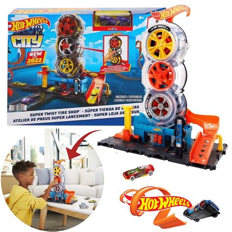 Pista De Manobras Hot Wheels City Super Loja De Pneus Mattel Shopee Brasil
