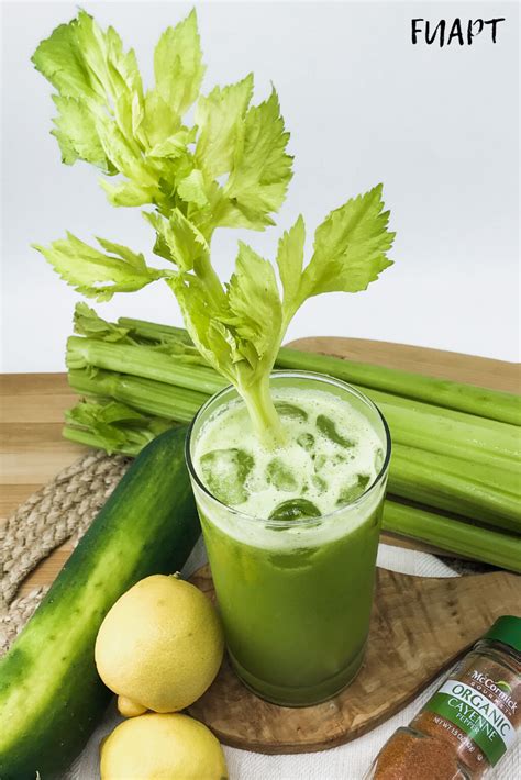 Cucumber Lemon Celery Juice From Under A Palm Tree