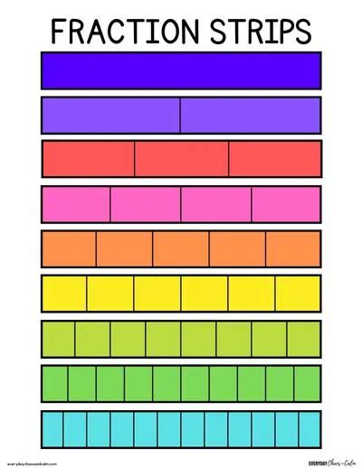 Free Printable Fraction Strips Worksheets Library