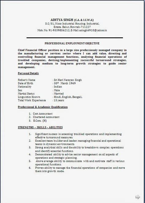 Resume Blog Co Resume Sample Ca And Cma Cwa Having 18 Years Rich